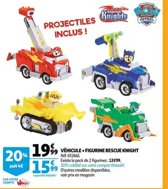 Auchan Rescue knight véhicule + figurine offre