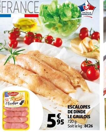 Auchan Le gaulois escalopes de dinde offre