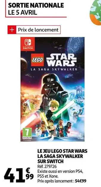 Auchan Lego le jeu lego star wars la saga skywalker offre