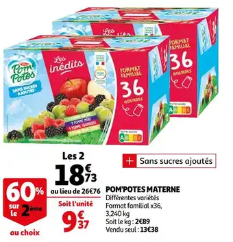 Auchan Materne pom'potes offre