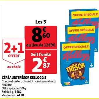 Auchan Trésor kellogg's céréales offre