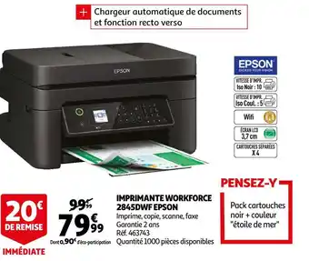 Auchan Epson imprimante workforce 2845dwf offre