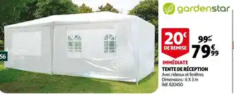 Auchan Gardenstar tente de réception offre
