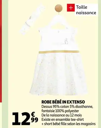 Auchan In extenso robe bébé offre