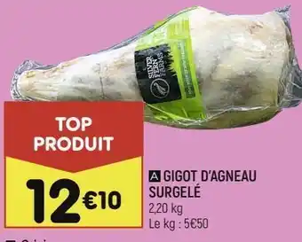 Leader Price Gigot d'agneau surgele offre