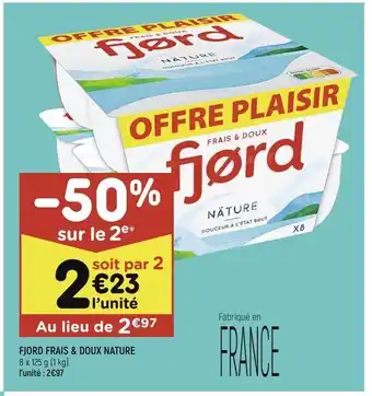 Leader Price Fjord frais et doux nature offre