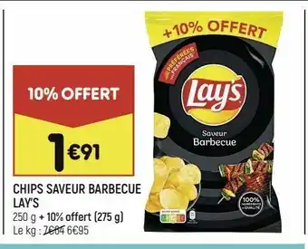 Leader Price Chips saveur barbecue lay's offre