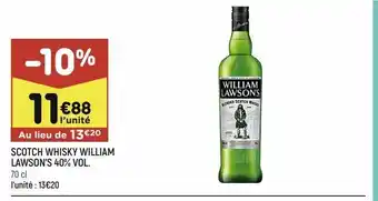 Leader Price Scotch whisky william lawsons 40% vol offre