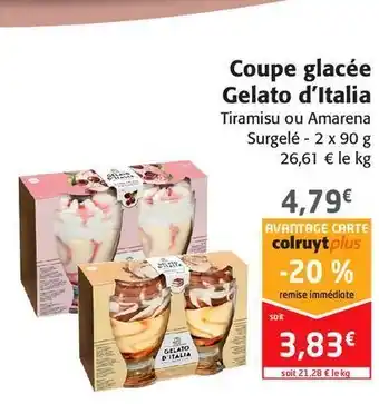 Colruyt Coupe glacee gelato d'italia offre