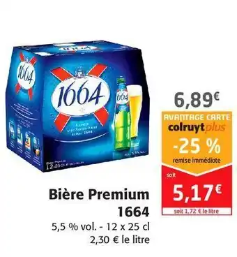Colruyt Biere premium 1664 offre