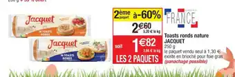 Cora x Carrefour Toasts Ronds Nature Jacquet offre