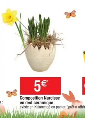 Composition Narcisse En Oeuf Céramiqye