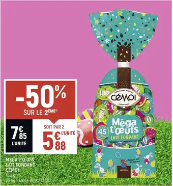 Petit Casino Cémoi méga t’œufs lait fondant offre