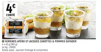 Spar Guyader verrines apéro st jacques carottes & pommes offre