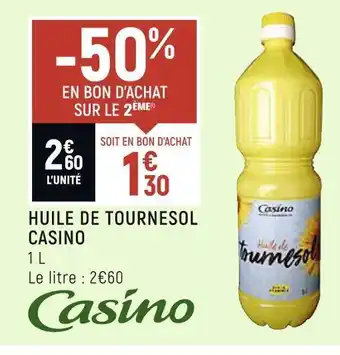 Spar Casino huile de tournesol offre