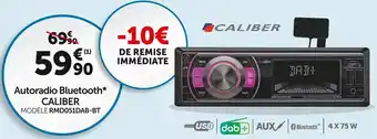 Caliber bon plan sur l'autoradio bluetooth* rmd051dab-bt