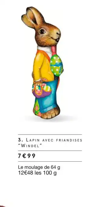Monoprix Windel lapin avec friandises offre