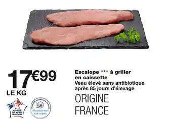 Monoprix Escalope à griller en caissette offre