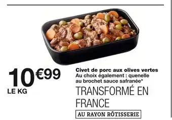 Monoprix Civet de porc aux olives vertes offre