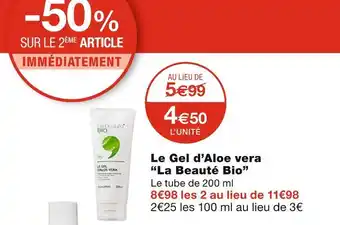 Monoprix La beauté bio le gel d’aloe vera offre