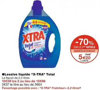 Monoprix X-tra lessive liquide total offre