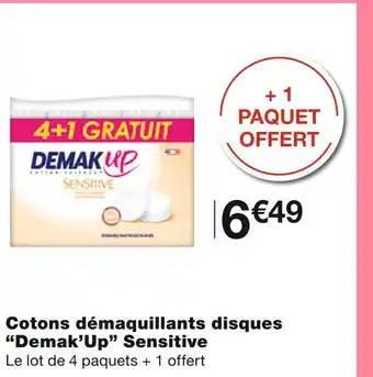 Monoprix Demak’up cotons démaquillants disques sensitive offre