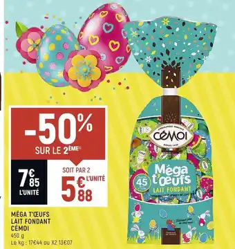 Spar Cémoi méga t’œufs lait fondant offre
