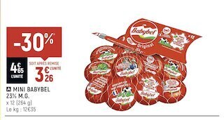 Spar Babybel mini babybel 23% m.g. offre