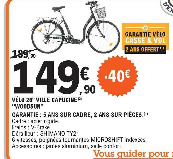 Velo de ville discount femme chez leclerc