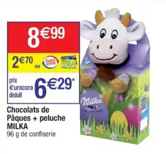 Cora x Carrefour Chocolats de pâques + peluche MILKA offre