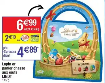 Cora x Carrefour Lapin or panier chasse offre
