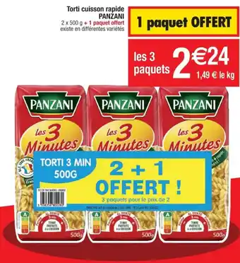Cora x Carrefour Torti cuisosn rapide PANZANI offre