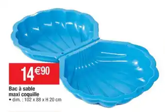 Cora x Carrefour Bac à sable maxi coquille offre