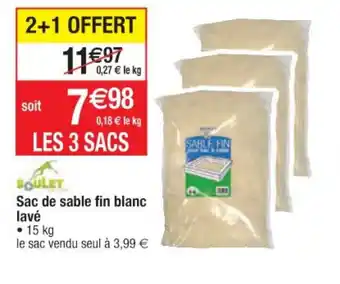 Cora x Carrefour Sac de sable fin blanc lavé offre