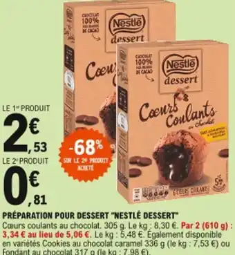 E.Leclerc Préparation pour dessert "nestle dessert" offre