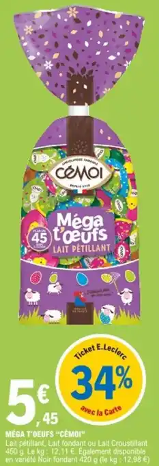 E.Leclerc Méga l'œufs "cémoi" offre