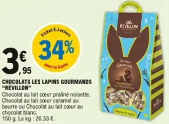 E.Leclerc Chocolats les lapins gourmands offre