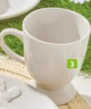 E.Leclerc Mug blanc vintage avec relief offre