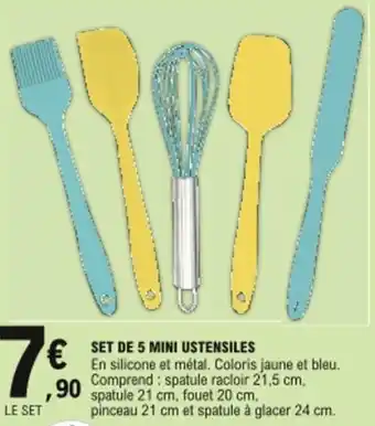 E.Leclerc Set de 5 mini ustensiles offre