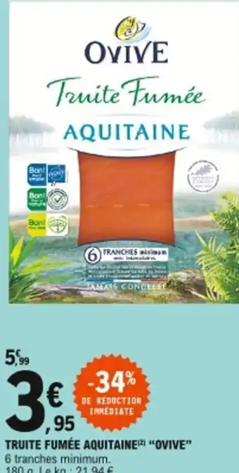 E.Leclerc Truite fumé Aquitaine Ovive offre