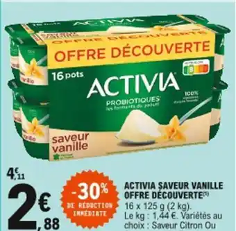 E.Leclerc Activia saveur vanille offre découverte offre