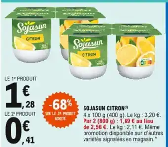 E.Leclerc Sojasun citron offre