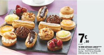 E.Leclerc 16 Mini gâteaux lunch offre