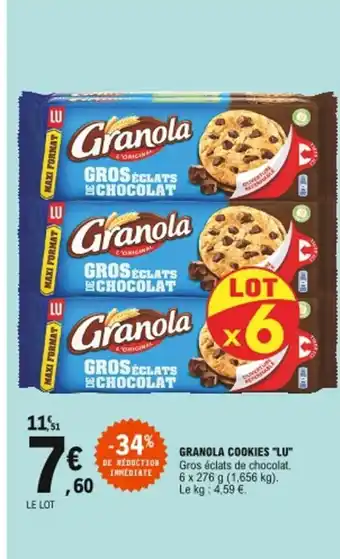 E.Leclerc Granola cookies Lu offre