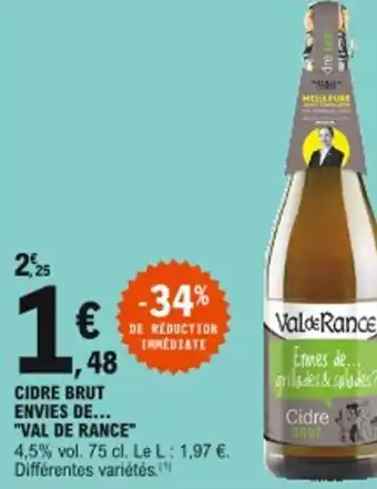 E.Leclerc Cidre brut envies de Val de rance offre