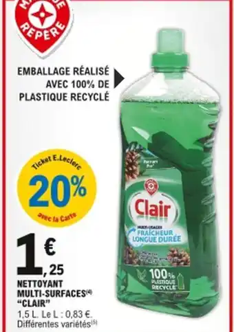 E.Leclerc Nettoyant multi-surfaces Clair offre