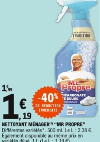 E.Leclerc Nettoyant ménager Mr propre offre