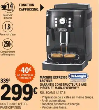 E.Leclerc Machine expresso broyeur offre