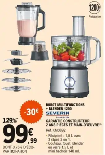 E.Leclerc Robot multifonctions + blender 1200 offre