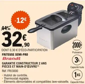 E.Leclerc Friteuse semi-pro offre